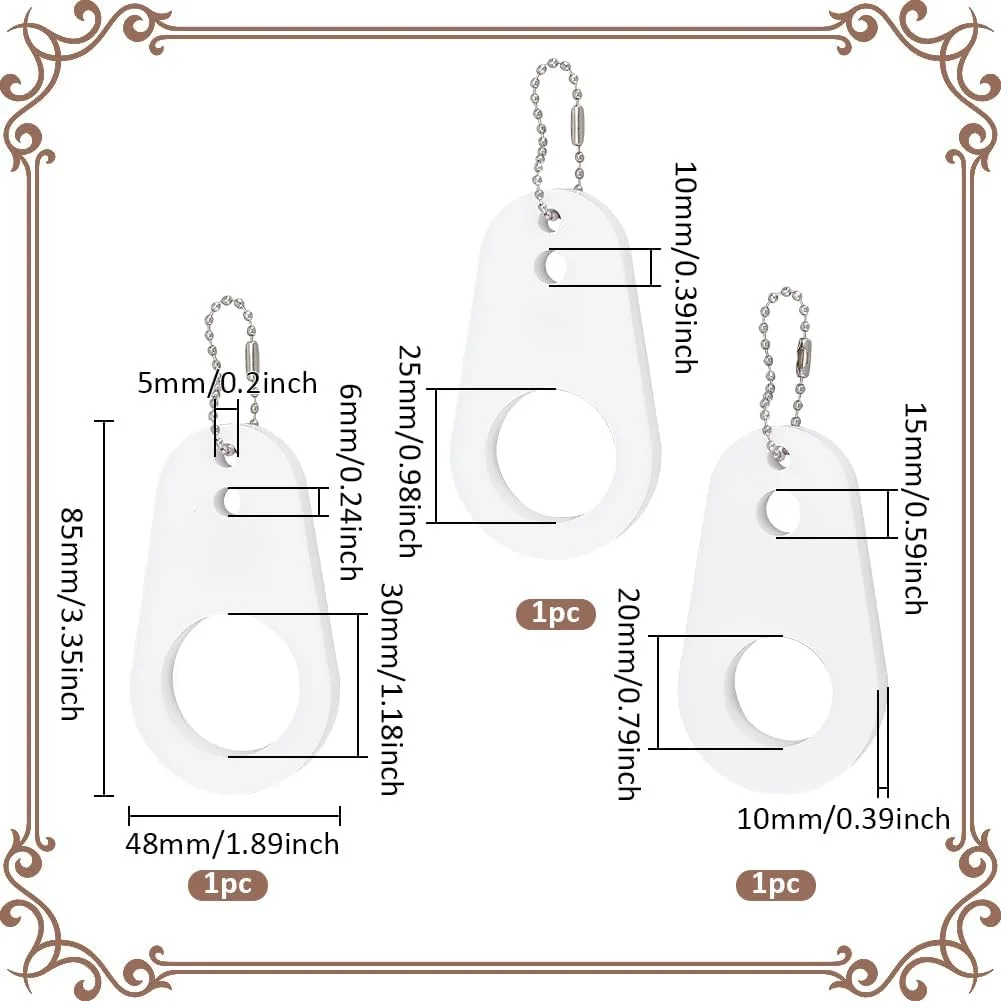 BENECREAT 3 عدد ابزار مینیاتوری اکریلیک برای نصب ایمن چشم، نصب واشر قطرهای با زنجیر توپی برای صنایع دستی DIY، نصب چشم خرس پولیشی، لوازم ساخت عروسک، سوراخ: 20/25/30 میلیمتر BENECREAT 3 عدد ابزار مینیاتوری اکریلیک برای نصب ایمن چشم، نصب واشر قطرهای با زنجیر توپی برای صنایع دستی DIY، نصب چشم خرس پولیشی، لوازم ساخت عروسک، سوراخ: 20/25/30 میلیمتر