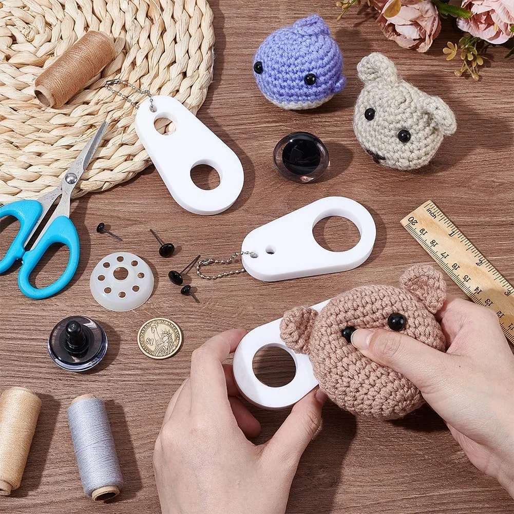 BENECREAT 3 عدد ابزار مینیاتوری اکریلیک برای نصب ایمن چشم، نصب واشر قطرهای با زنجیر توپی برای صنایع دستی DIY، نصب چشم خرس پولیشی، لوازم ساخت عروسک، سوراخ: 20/25/30 میلیمتر BENECREAT 3 عدد ابزار مینیاتوری اکریلیک برای نصب ایمن چشم، نصب واشر قطرهای با زنجیر توپی برای صنایع دستی DIY، نصب چشم خرس پولیشی، لوازم ساخت عروسک، سوراخ: 20/25/30 میلیمتر