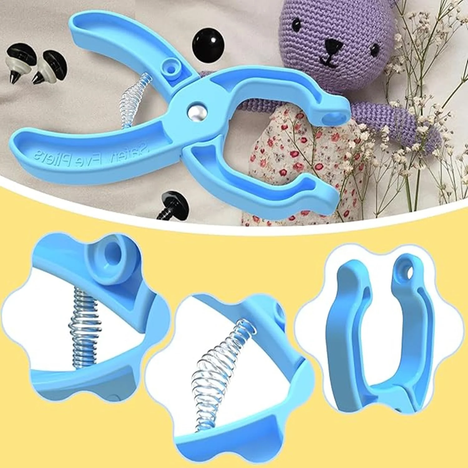 ابزار کمکی نصب چشم ایمنی برای قلاب بافی، ابزار قلاب بافی چشم ایمنی برای آمیگورومی، ابزار ساخت چشم حیوانات عروسکی 5-30 میلی متری (1 عدد) ابزار کمکی نصب چشم ایمنی برای قلاب بافی، ابزار قلاب بافی چشم ایمنی برای آمیگورومی، ابزار ساخت چشم حیوانات عروسکی 5-30 میلی متری (1 عدد)