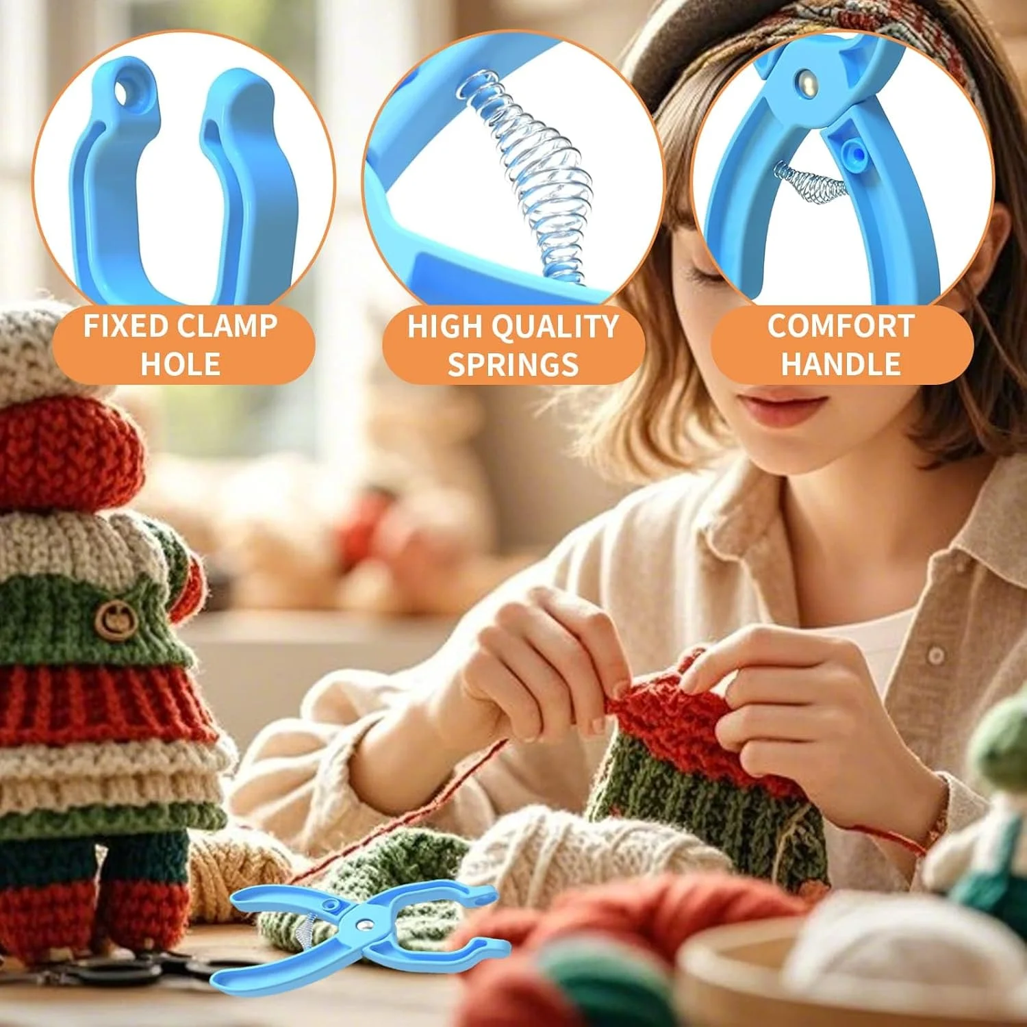 ابزار کمکی نصب چشم ایمنی، 1 عدد ابزار قلاب بافی آبی برای نصب چشم عروسک، لوازم ساخت عروسک، عروسک بافتنی ابزار کمکی نصب چشم ایمنی، 1 عدد ابزار قلاب بافی آبی برای نصب چشم عروسک، لوازم ساخت عروسک، عروسک بافتنی