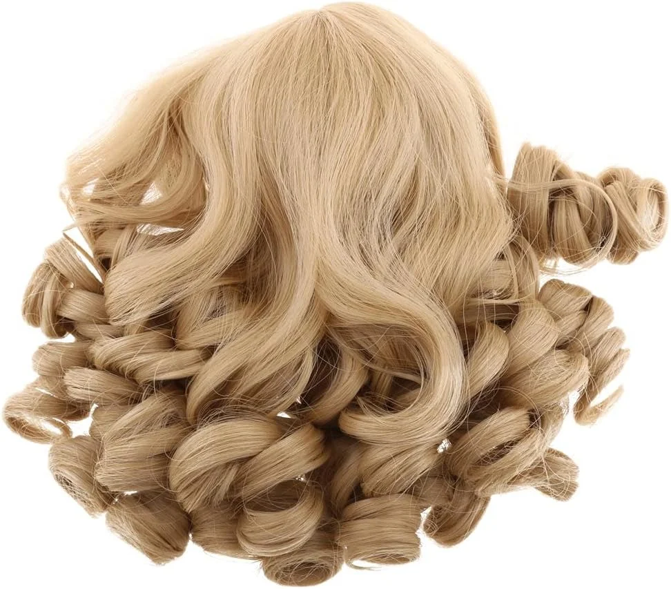 کلاه گیس عروسک 18 اینچی American Doll، موی جایگزین سفارشی DIY - مدل فای فرفری، لوازم جانبی ساخت عروسک دخترانه مد روز - بژ کلاه گیس عروسک 18 اینچی American Doll، موی جایگزین سفارشی DIY - مدل فای فرفری، لوازم جانبی ساخت عروسک دخترانه مد روز - بژ
