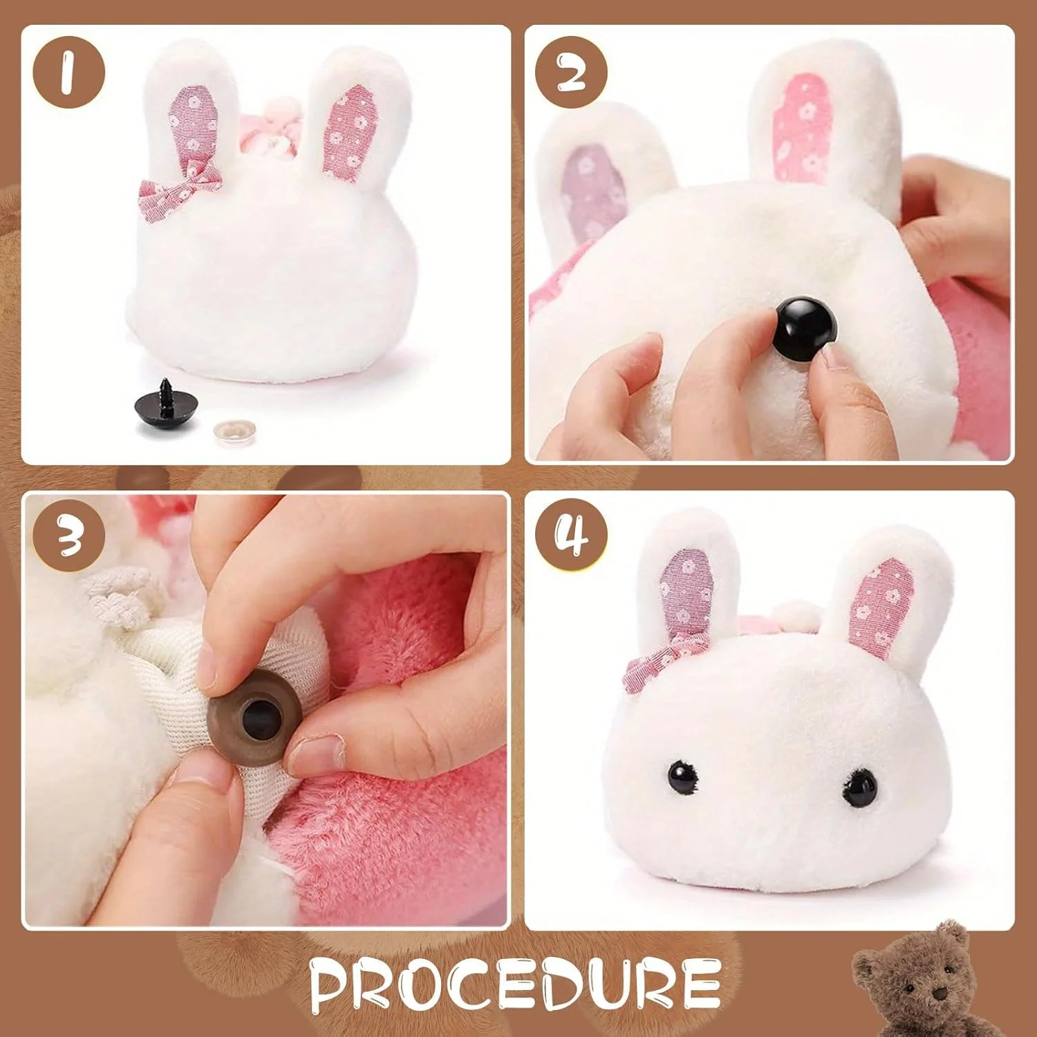 160 عدد چشم ایمنی مشکی برای قلاب بافی آمیگورومی، چشم های ایمنی بزرگ 10-30 میلی متری برای حیوانات عروسکی، چشم های ایمنی پلاستیکی با واشر برای لوازم ساخت عروسک خرس عروسکی DIY 160 عدد چشم ایمنی مشکی برای قلاب بافی آمیگورومی، چشم های ایمنی بزرگ 10-30 میلی متری برای حیوانات عروسکی، چشم های ایمنی پلاستیکی با واشر برای لوازم ساخت عروسک خرس عروسکی DIY