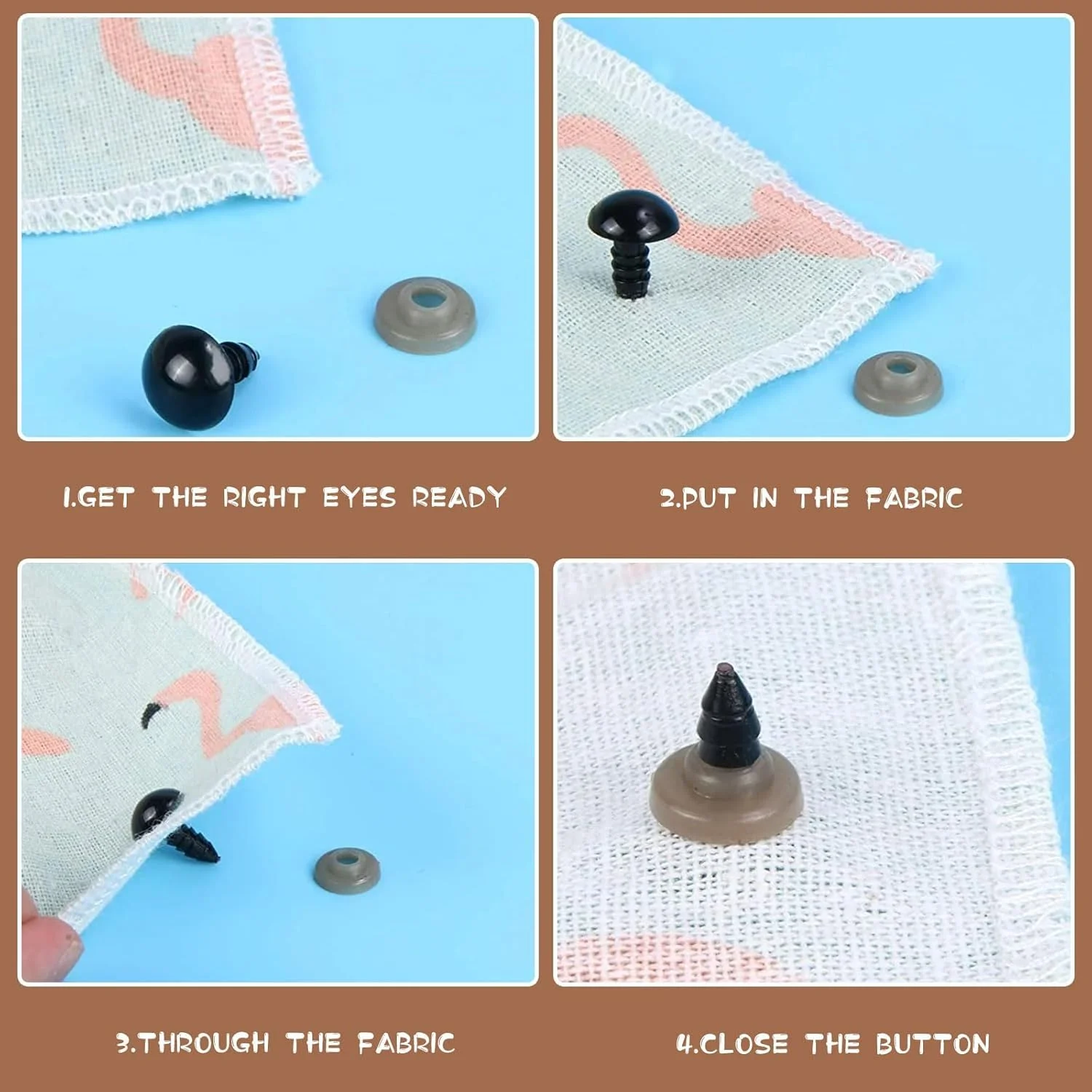 160 عدد چشم ایمنی مشکی برای قلاب بافی آمیگورومی، چشم های ایمنی بزرگ 10-30 میلی متری برای حیوانات عروسکی، چشم های ایمنی پلاستیکی با واشر برای لوازم ساخت عروسک خرس عروسکی DIY 160 عدد چشم ایمنی مشکی برای قلاب بافی آمیگورومی، چشم های ایمنی بزرگ 10-30 میلی متری برای حیوانات عروسکی، چشم های ایمنی پلاستیکی با واشر برای لوازم ساخت عروسک خرس عروسکی DIY