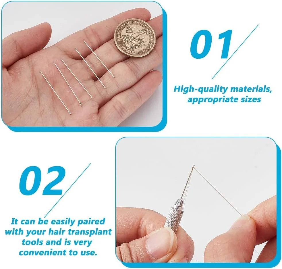 ابزار ریشه زنی موی عروسک AHANDMAKER، 10 عدد سوزن ریشه زنی موی استیل ضد زنگ 0.7 میلی متری، لوازم جانبی ابزار موی عروسک برای عروسک های DIY، ساخت کلاه گیس BJD، تعمیر پروژه های صنایع دستی