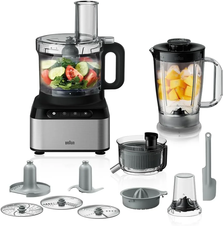 غذاساز 12 در 1 براون مدل Fp 3235 Si Purease، 800 وات، کاسه 2.1 لیتری، طراحی فلزی، مشکی "حداقل 1 سال گارانتی سازنده" غذاساز 12 در 1 براون مدل Fp 3235 Si Purease، 800 وات، کاسه 2.1 لیتری، طراحی فلزی، مشکی "حداقل 1 سال گارانتی سازنده"