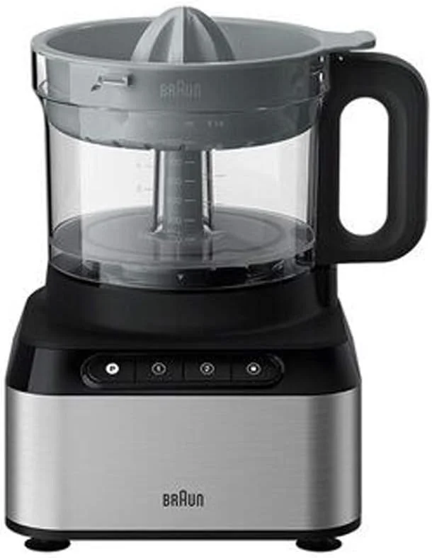 غذاساز 12 در 1 براون مدل Fp 3235 Si Purease، 800 وات، کاسه 2.1 لیتری، طراحی فلزی، مشکی "حداقل 1 سال گارانتی سازنده"