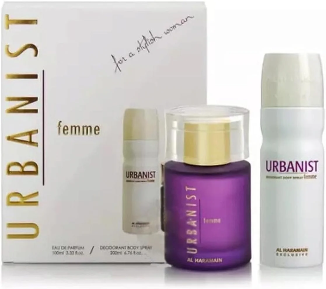 پک ترکیبی عطر زنانه الحرمین Urbanist Femme حجم 300 میلی لیتر، 10oz، ماندگاری طولانی