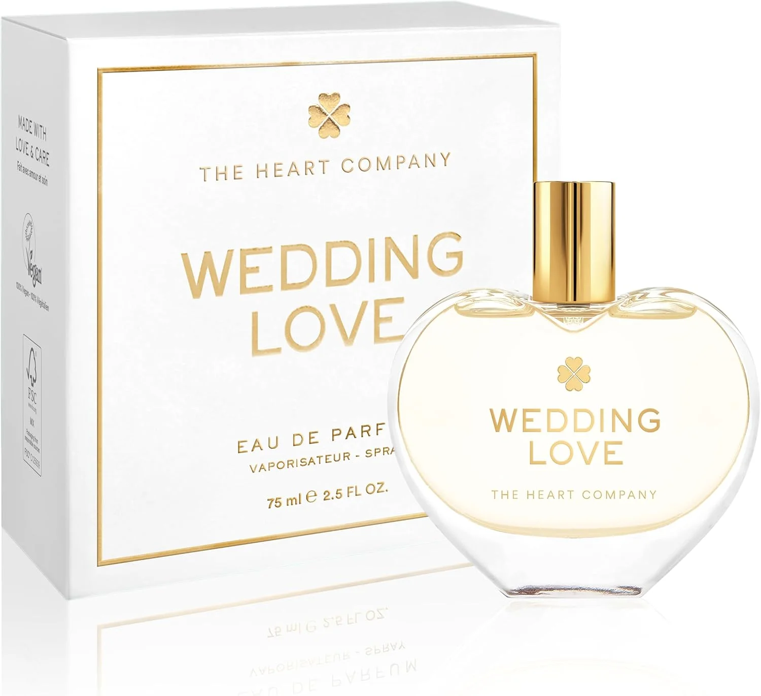عطر زنانه WEDDING LOVE از THE HEART COMPANY | رایحه میوه ای و شیرین زنانه | هدیه جشن عروسی | هدیه عروسی برای عروس | وگان و بدون تست حیوانی EDP 75ml - 2.5 fl oz.
