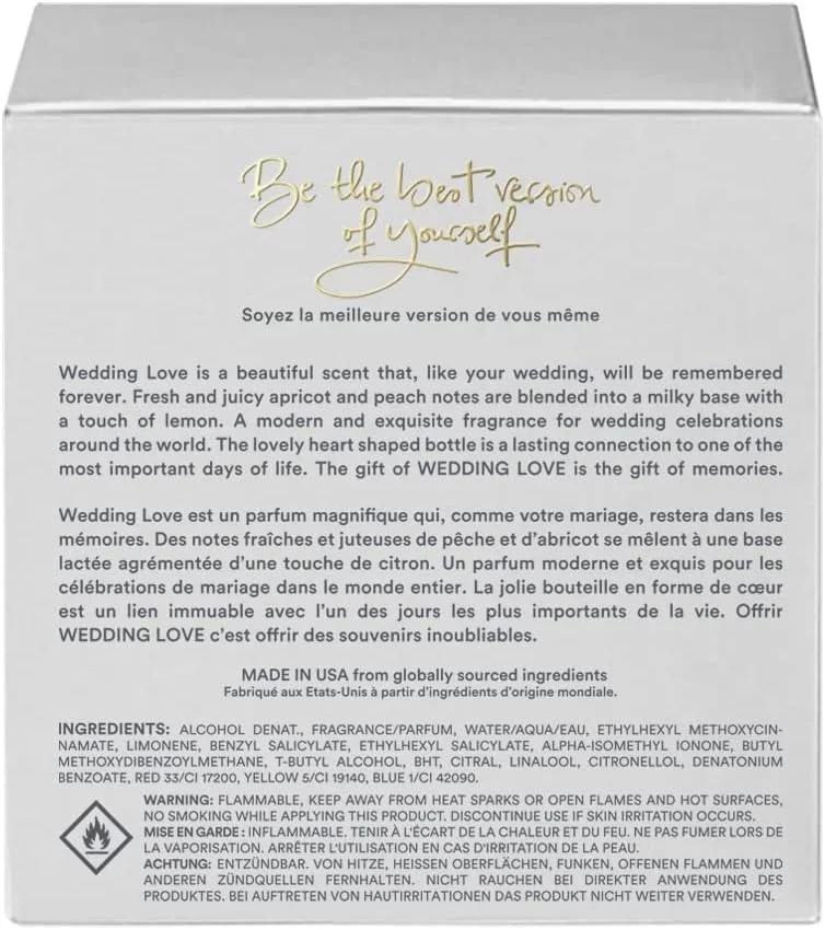 عطر زنانه WEDDING LOVE از THE HEART COMPANY | رایحه میوه ای و شیرین زنانه | هدیه جشن عروسی | هدیه عروسی برای عروس | وگان و بدون تست حیوانی EDP 75ml - 2.5 fl oz. عطر زنانه WEDDING LOVE از THE HEART COMPANY | رایحه میوه ای و شیرین زنانه | هدیه جشن عروسی | هدیه عروسی برای عروس | وگان و بدون تست حیوانی EDP 75ml - 2.5 fl oz.