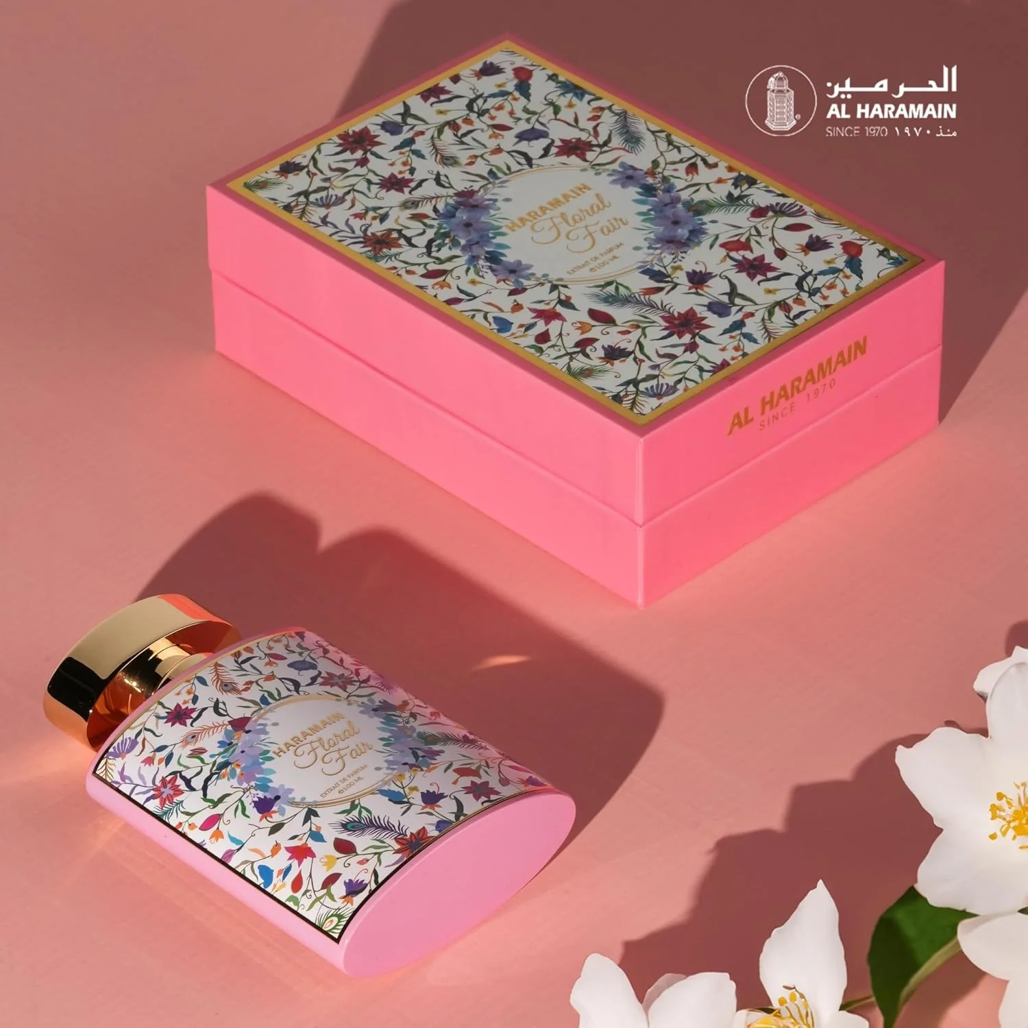 عطر زنانه حرمين فلورال فیر اکستریت د پرفیوم 100 میلی لیتر | عطر لوکس زنانه با رایحه رز، یاس، گل مریم و مشک | عطر گلی ماندگار از الحرمین عطر زنانه حرمين فلورال فیر اکستریت د پرفیوم 100 میلی لیتر | عطر لوکس زنانه با رایحه رز، یاس، گل مریم و مشک | عطر گلی ماندگار از الحرمین
