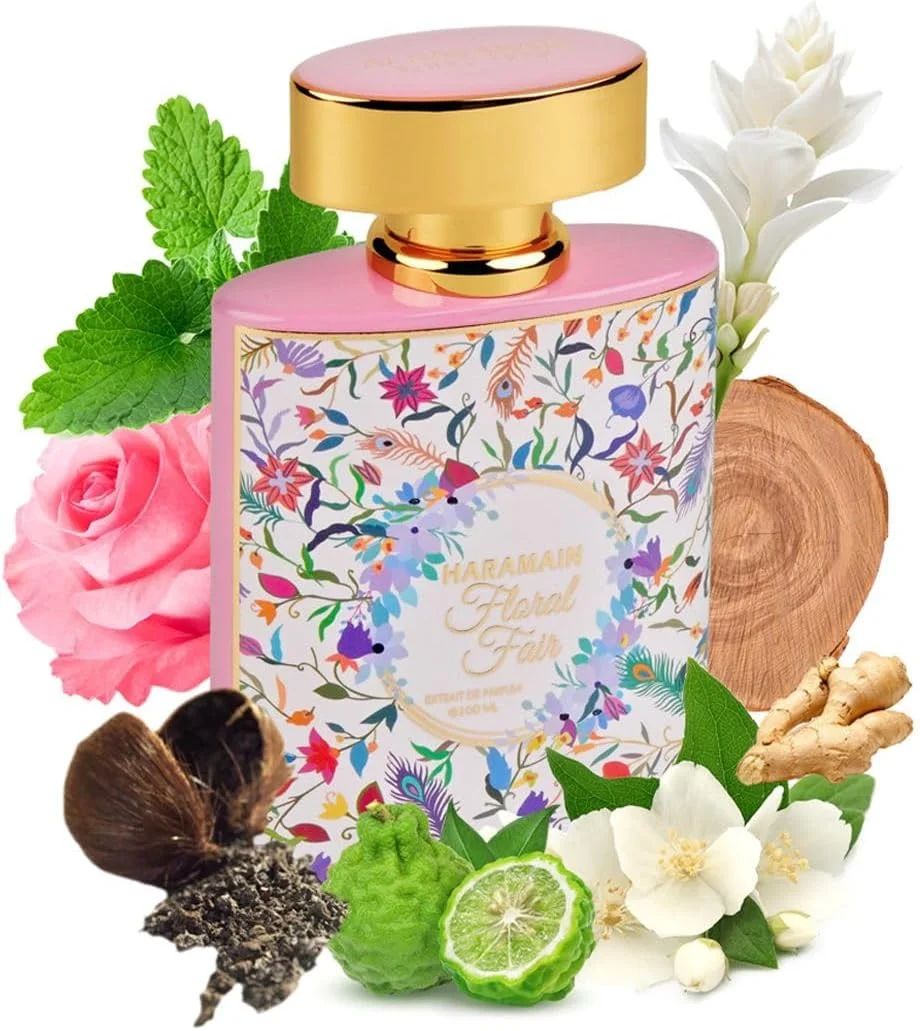 عطر زنانه حرمين فلورال فیر اکستریت د پرفیوم 100 میلی لیتر | عطر لوکس زنانه با رایحه رز، یاس، گل مریم و مشک | عطر گلی ماندگار از الحرمین عطر زنانه حرمين فلورال فیر اکستریت د پرفیوم 100 میلی لیتر | عطر لوکس زنانه با رایحه رز، یاس، گل مریم و مشک | عطر گلی ماندگار از الحرمین