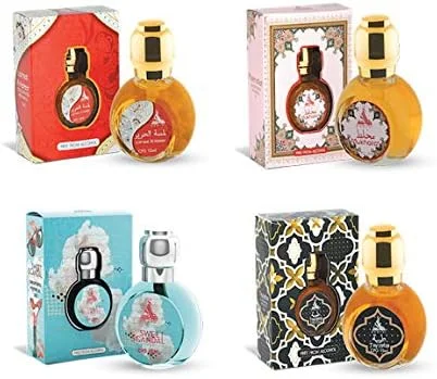روغن عطر 15 میلی لیتری حمیدی بدون الکل عطر برای مردان و زنان (بسته 4 عددی) (لمسات)
