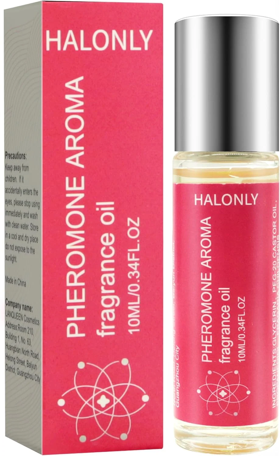 عطر فرمونی رولی زنانه Halonly، عطر رولی، عطر مسافرتی، عطر پاکیزه، روغن ضروری با فرمولاسیون فرمونی ماندگار - 10 میلی لیتر