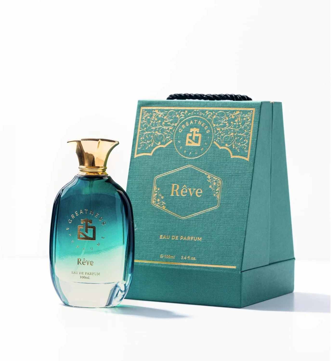ادکلن Reve Eau de Parfum - عطر یونیسکس با رایحه ای جسورانه و نوستالژیک - عطر ماندگار برای مردان و زنان - ترنج، میوه گل ساعتی، یاس، کارامل، نعناع هندی - 100 میلی لیتر