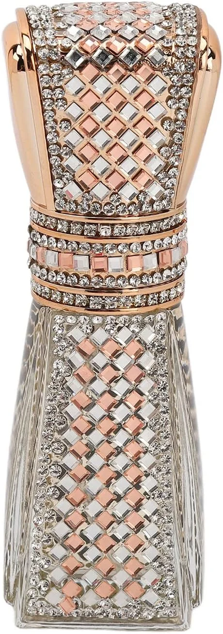 عطر زنانه با تزئین نگین های درخشان، ادو پرفیوم، عطر با رایحه میوه ای گلی، عطر زنانه با رایحه ای با طراوت و ماندگاری طولانی، هدیه ای مناسب برای قرارهای عاشقانه و محل کار - 25 میلی لیتر