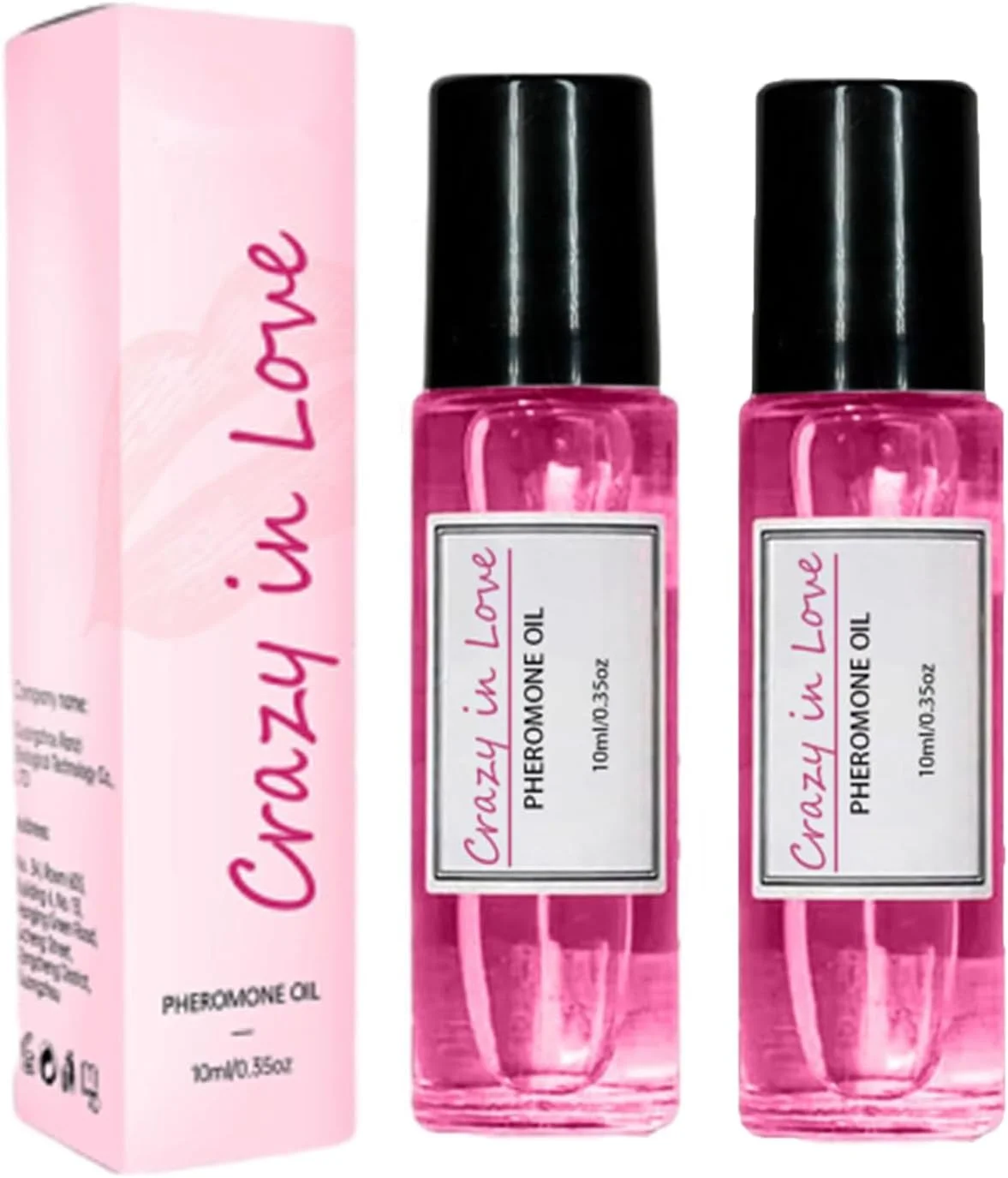 روغن رولی GIDEO Crazy in Love، 2 عدد عطر فرمونی زنانه، روغن فرمونی Crazy in Love، عطر رولی قابل حمل با ماندگاری طولانی