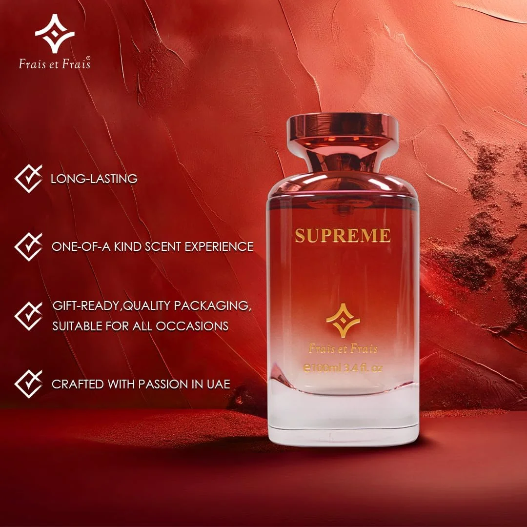 عطر زنانه فراس ات فراس سوپریم 100 میلی لیتر - ادو پرفیوم - ماندگاری طولانی، رایحه ممتاز زنانه با رایحه گیلاس و یاس عطر زنانه فراس ات فراس سوپریم 100 میلی لیتر - ادو پرفیوم - ماندگاری طولانی، رایحه ممتاز زنانه با رایحه گیلاس و یاس