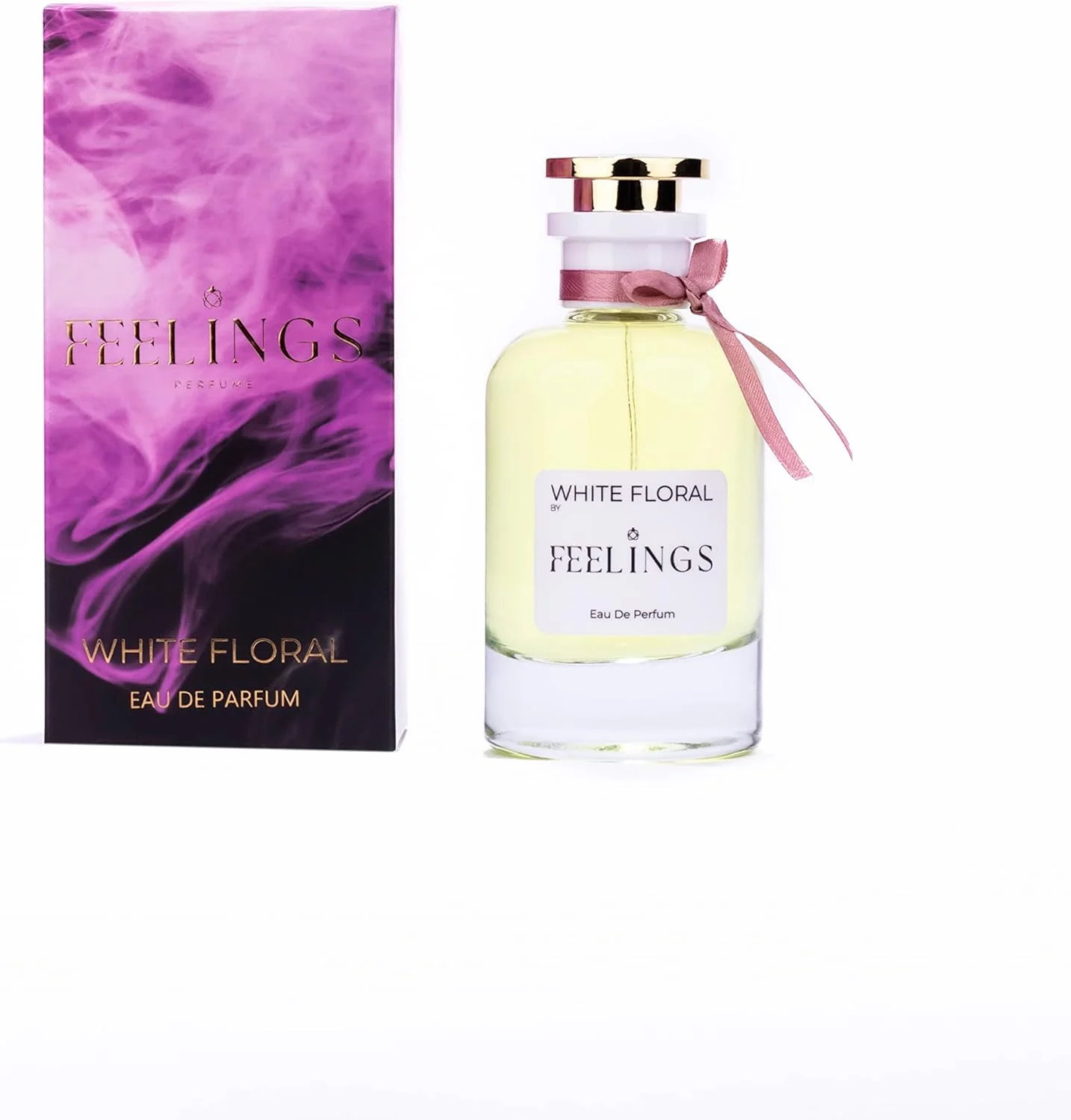 عطر زنانه گلهای سفید Feelings Perfumes - ادو پرفیوم چوبی و گلدار 100 میلی لیتر با رایحه لوکس و ماندگار در بطری فانتزی