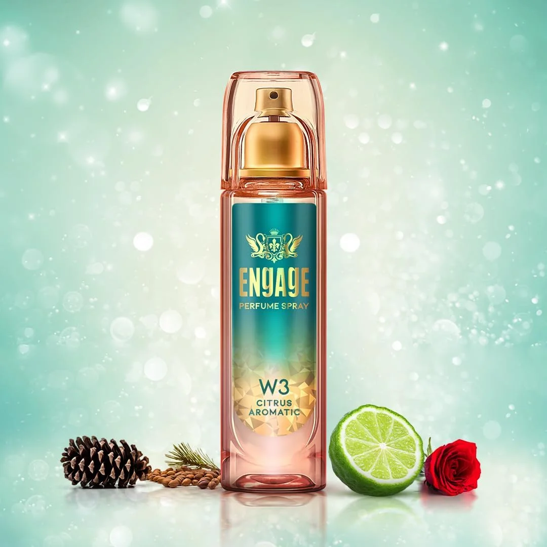 ادکلن زنانه Engage W3، رایحه مرکبات و گل، سازگار با پوست، 120 میلی لیتر