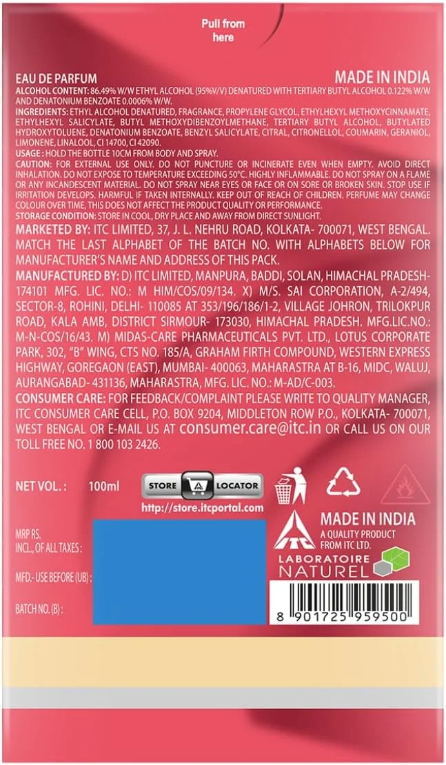 ادو پرفیوم زنانه Engage Yang، رایحه گل و میوه، سازگار با پوست، 90 میلی لیتر