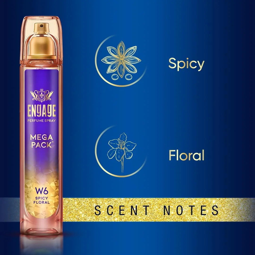 اسپری عطر زنانه Engage مدل W6، رایحه تند و گلی، سازگار با پوست، 160 میلی لیتر اسپری عطر زنانه Engage مدل W6، رایحه تند و گلی، سازگار با پوست، 160 میلی لیتر