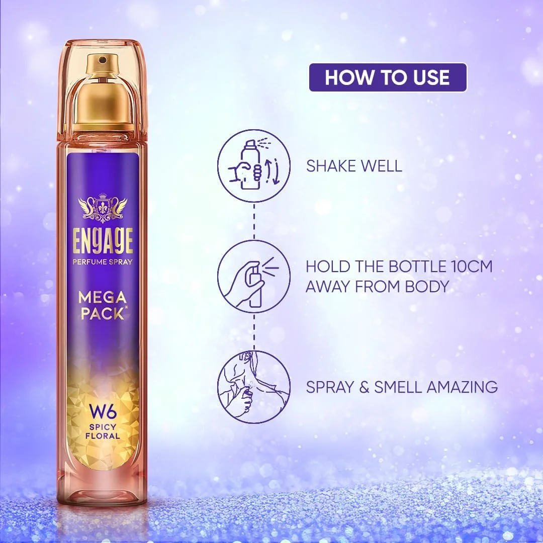 اسپری عطر زنانه Engage مدل W6، رایحه تند و گلی، سازگار با پوست، 160 میلی لیتر اسپری عطر زنانه Engage مدل W6، رایحه تند و گلی، سازگار با پوست، 160 میلی لیتر