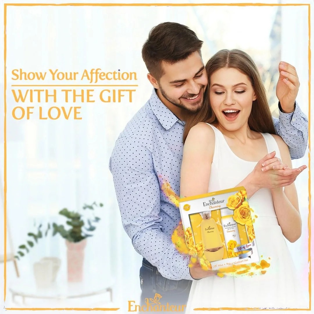 ست هدیه ادو تویلت و دئودورانت معطر انشانتور - چارمینگ، هدیه عشق، 175 میلی لیتر