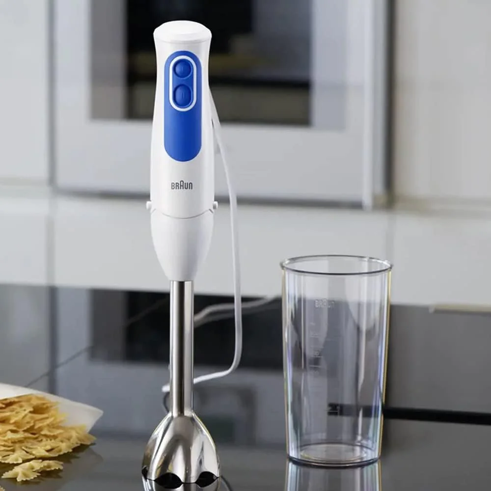 مخلوط کن دستی براون MultiQuick 3 700W با ظرف 600 میلی لیتری بدون BPA، سرعت دوگانه، SplashControl و فناوری PowerBell Plus مدل MQ 3000 Smoothie+ سفید، آبی، MQ 3000 Plus مخلوط کن دستی براون MultiQuick 3 700W با ظرف 600 میلی لیتری بدون BPA، سرعت دوگانه، SplashControl و فناوری PowerBell Plus مدل MQ 3000 Smoothie+ سفید، آبی، MQ 3000 Plus