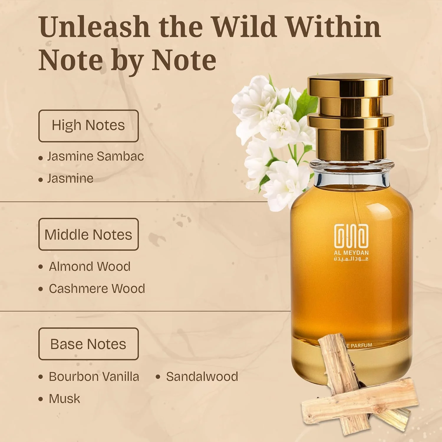 عطر روغنی عود المیدان مردانه و زنانه – الهام گرفته از یاسمن مارزیپان – عطر روغنی بدون الکل با رایحه یاس، بادام و وانیل – رایحه گلی چوبی ماندگار (100 میلی لیتر) عطر روغنی عود المیدان مردانه و زنانه – الهام گرفته از یاسمن مارزیپان – عطر روغنی بدون الکل با رایحه یاس، بادام و وانیل – رایحه گلی چوبی ماندگار (100 میلی لیتر)