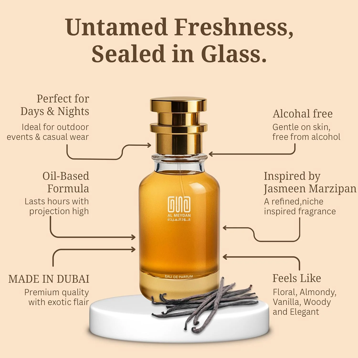 عطر روغنی عود المیدان مردانه و زنانه – الهام گرفته از یاسمن مارزیپان – عطر روغنی بدون الکل با رایحه یاس، بادام و وانیل – رایحه گلی چوبی ماندگار (100 میلی لیتر) عطر روغنی عود المیدان مردانه و زنانه – الهام گرفته از یاسمن مارزیپان – عطر روغنی بدون الکل با رایحه یاس، بادام و وانیل – رایحه گلی چوبی ماندگار (100 میلی لیتر)