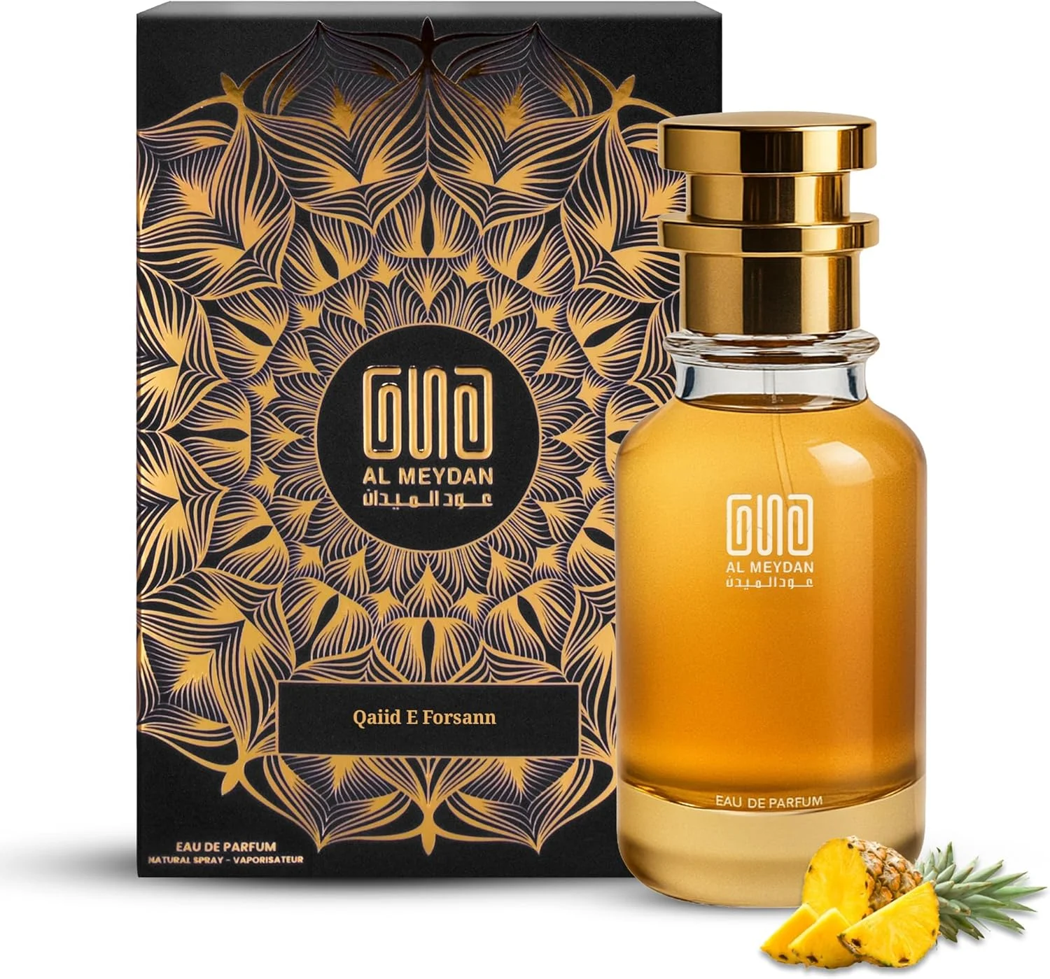 عطر روغنی عود المیدان زنانه و مردانه – مشابه عطر قائد الفرسان – عطر روغنی شرقی چوبی بدون الکل با رایحه آناناس، زعفران و عود – ماندگاری طولانی 8 تا 10 ساعت (30 میلی لیتر)