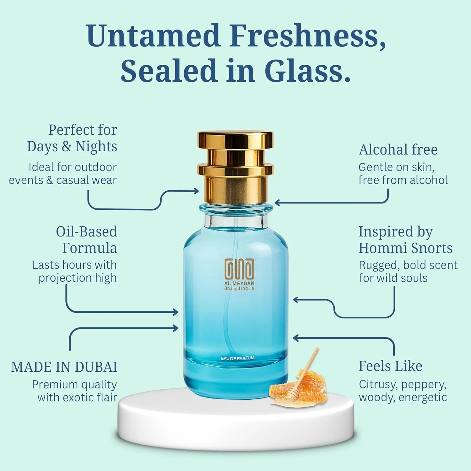 عطر روغنی عود المیدان زنانه و مردانه – مشابه رایحه وانلا ویاژ – عطر روغنی شیرین بدون الکل با رایحه کارامل، عسل و عنبر – ماندگاری طولانی 9 تا 11 ساعت (50 میلی لیتر)