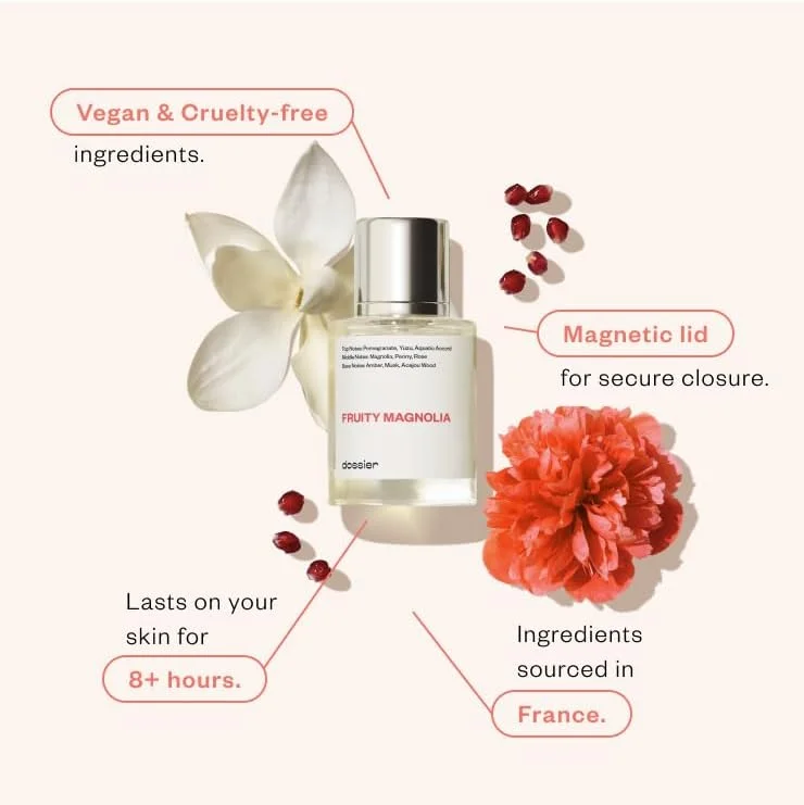داسیر - Fruity Magnolia - ادو پرفیوم - الهام گرفته از ورس. برایت کریستال - عطر لوکس - بدون پارابن - وگان - زنانه - رایحه 50 میلی لیتر (اسپری) داسیر - Fruity Magnolia - ادو پرفیوم - الهام گرفته از ورس. برایت کریستال - عطر لوکس - بدون پارابن - وگان - زنانه - رایحه 50 میلی لیتر (اسپری)