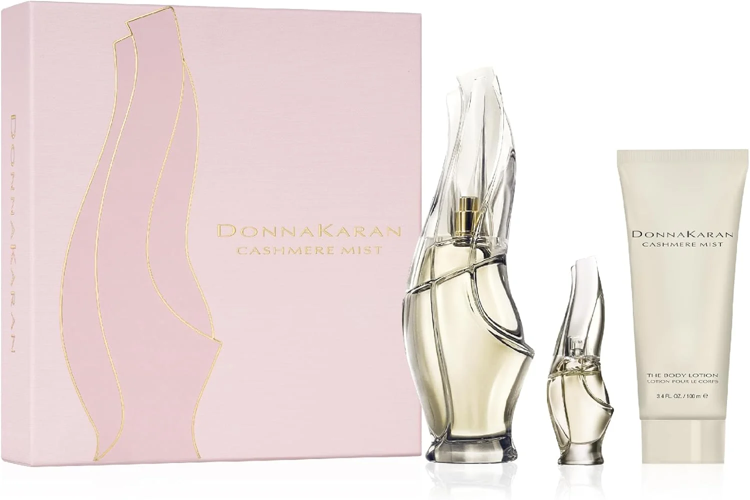 ست هدیه سه تکه زنانه دونا کاران Cashmere Mist Eau de Parfum Everything Cashmere - اسپری عطر 100 میلی لیتر، اسپری عطر مینی لوکس 5 میلی لیتر و لوسیون بدن 100 میلی لیتر