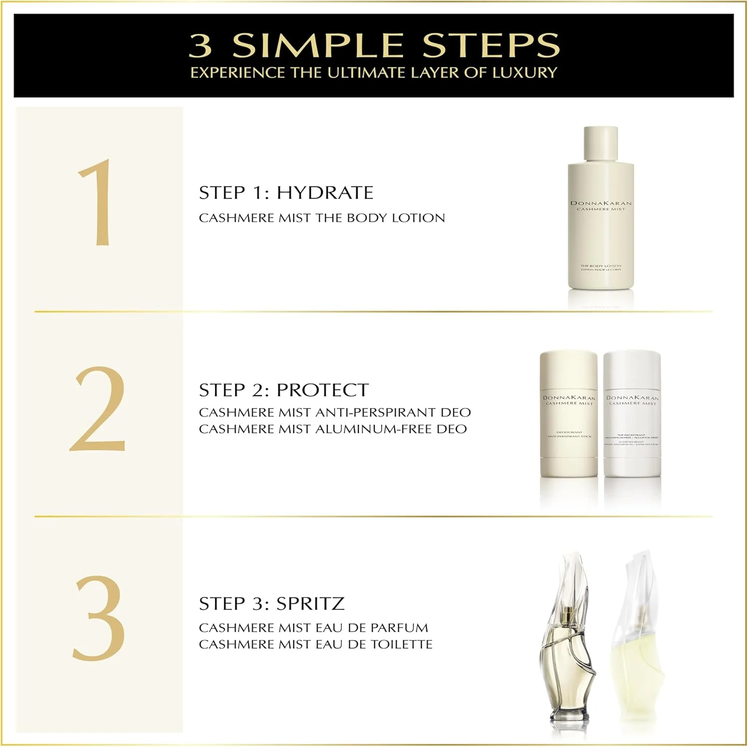 ست هدیه سه تکه زنانه دونا کاران Cashmere Mist Eau de Parfum Everything Cashmere - اسپری عطر 100 میلی لیتر، اسپری عطر مینی لوکس 5 میلی لیتر و لوسیون بدن 100 میلی لیتر