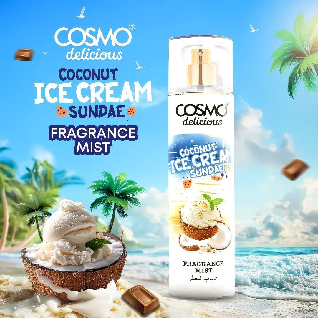 اسپری خوشبو کننده بدن با رایحه بستنی نارگیلی خوشمزه Cosmo، 250 میلی لیتر، عطر شیرین، نارگیل خامه ای و رایحه گرمسیری شیرین، اسپری بدن تابستانی، مناسب برای استفاده روزمره، عطر ماندگار برای زنان و مردان اسپری خوشبو کننده بدن با رایحه بستنی نارگیلی خوشمزه Cosmo، 250 میلی لیتر، عطر شیرین، نارگیل خامه ای و رایحه گرمسیری شیرین، اسپری بدن تابستانی، مناسب برای استفاده روزمره، عطر ماندگار برای زنان و مردان