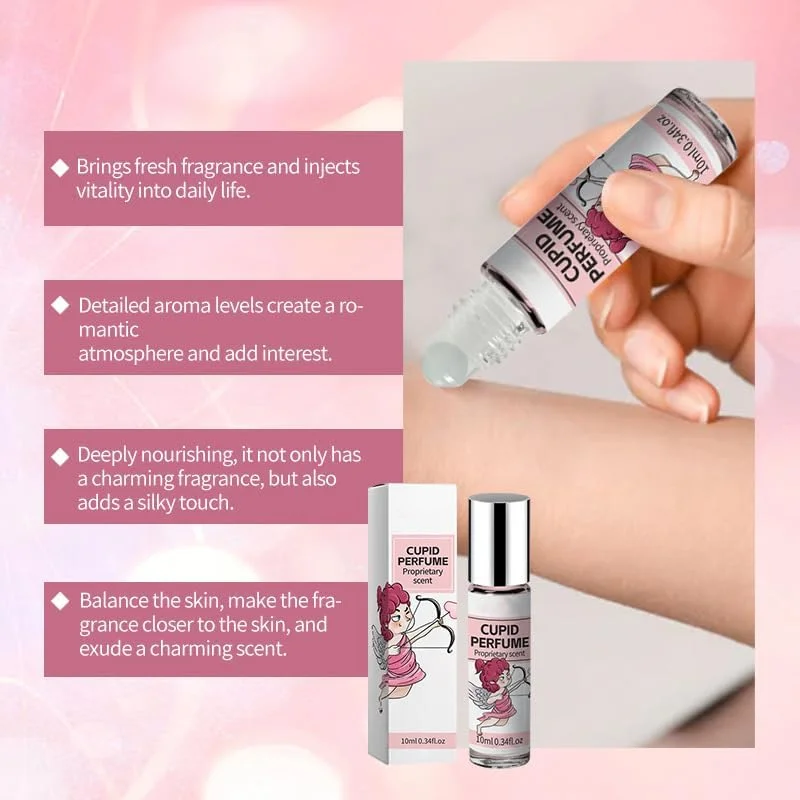 عطر رولی زنانه Cupid Lady حجم 10 میلی لیتر - بدون الکل، رایحه ماندگار با نت های گل رز و مشک، رایحه اولیه مرکبات تازه، قلب اسطوخودوس، پایه کهربای گرم - حس ابریشمی روی پوست، ایده آل برای مچ دست، پشت گوش، گردن