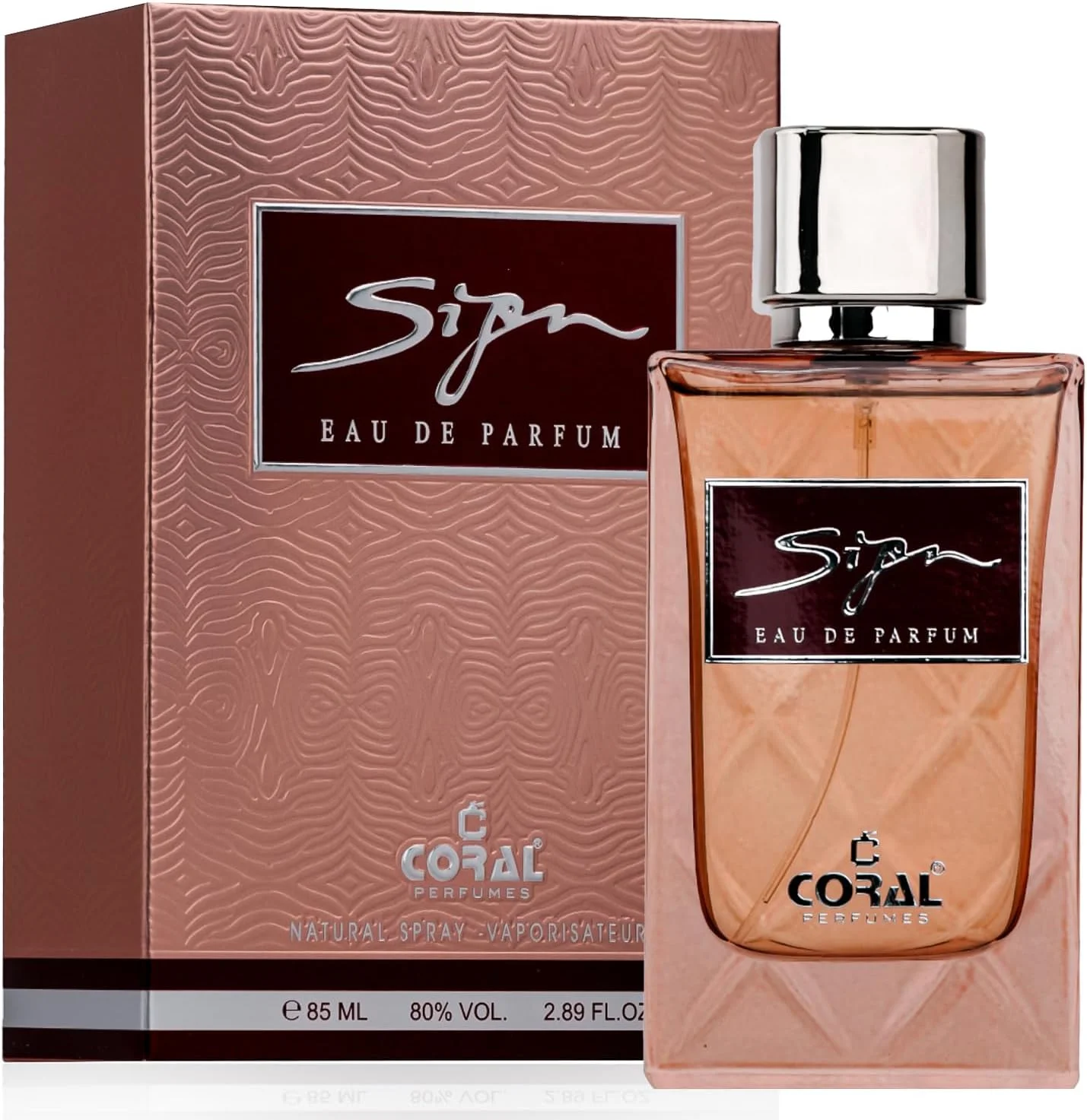 عطر زنانه کورال ساین - 85 میلی لیتر | ادو پرفیوم | رایحه کهربایی چوبی ماندگار و ظریف با یاس و نارنگی ماندارین | ساخت دبی