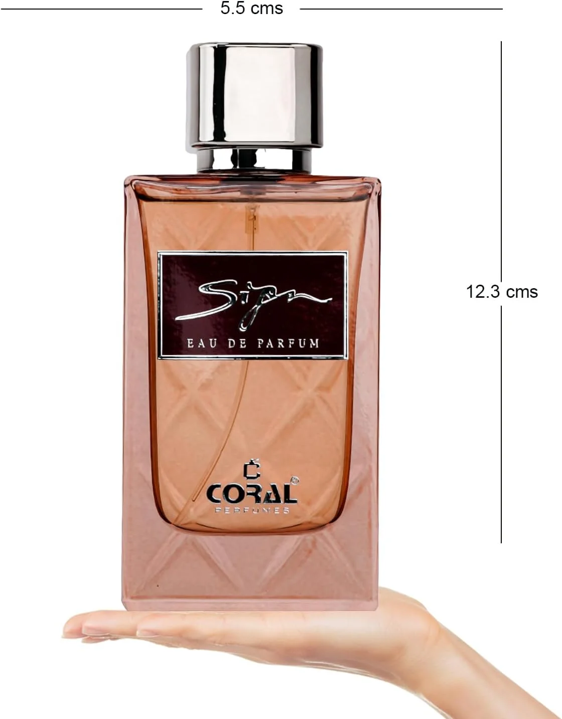 عطر زنانه کورال ساین - 85 میلی لیتر | ادو پرفیوم | رایحه کهربایی چوبی ماندگار و ظریف با یاس و نارنگی ماندارین | ساخت دبی