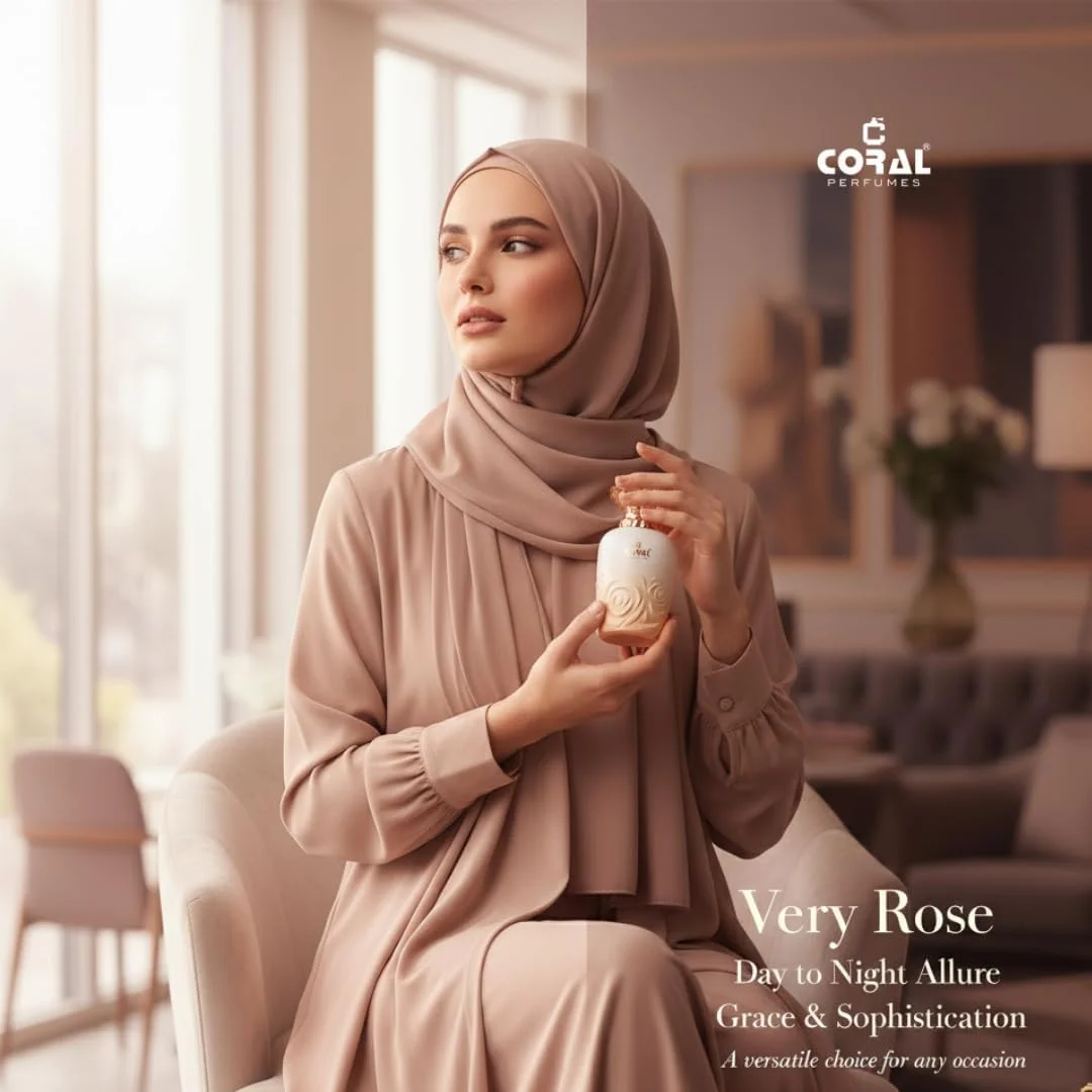 ادکلن زنانه Coral Very Rose | عطر لوکس ماندگار | رایحه ای ظریف از گل رز و یاس با ته مایه مشک و چوب سدر ادو پرفیوم - 100 میلی لیتر | ساخت دبی توسط Coral Perfumes ادکلن زنانه Coral Very Rose | عطر لوکس ماندگار | رایحه ای ظریف از گل رز و یاس با ته مایه مشک و چوب سدر ادو پرفیوم - 100 میلی لیتر | ساخت دبی توسط Coral Perfumes