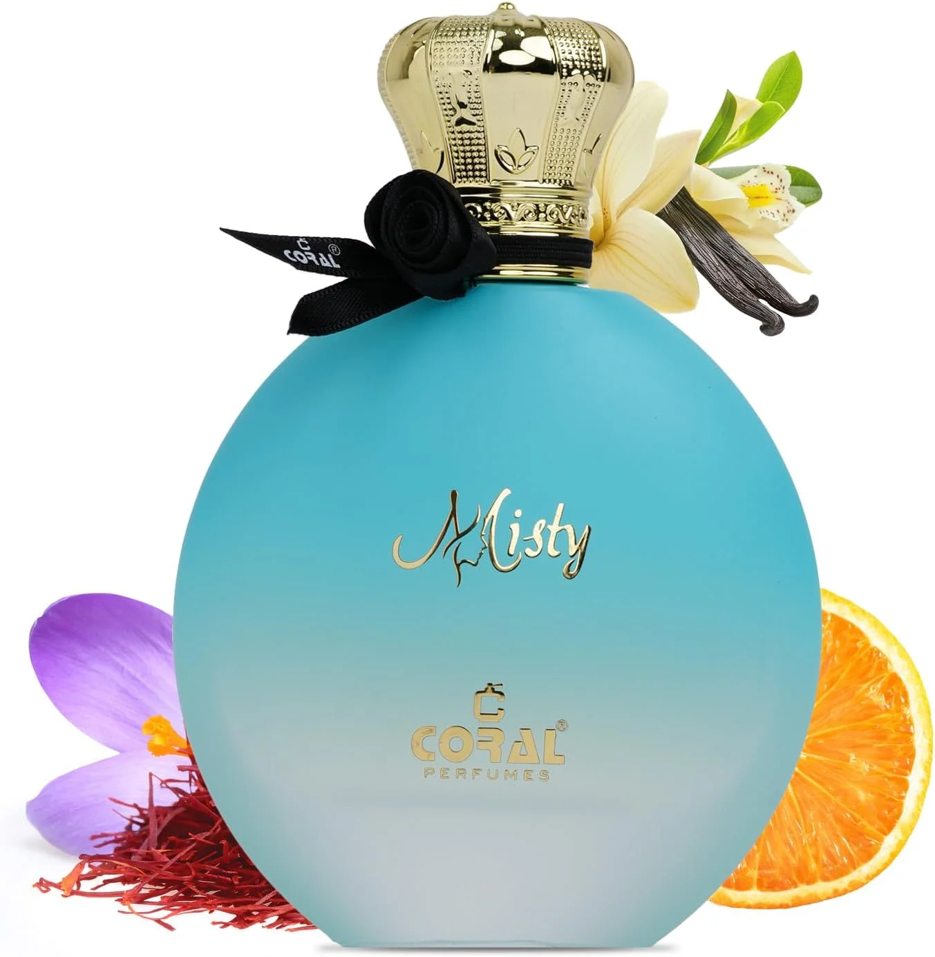 عطر زنانه مرجانی میستی - 100 میلی لیتر | ادو پرفیوم | رایحه میوه ای و گلی با یاس، رز، وانیل و مشک | رایحه ای شیک برای استفاده روزمره و شب