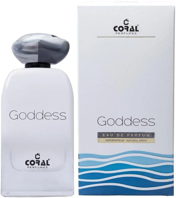 عطر زنانه Coral Goddess | رایحه لوکس و ماندگار | رایحه گلی چوبی ظریف با آکوردهای مشک و وانیل ادو پرفیوم - 100 میلی لیتر | ساخت دبی توسط Coral Perfumes