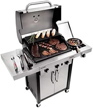 باربیکیو گازی 3 شعله Char Broil به همراه شعله جانبی باربیکیو گازی 3 شعله Char Broil به همراه شعله جانبی