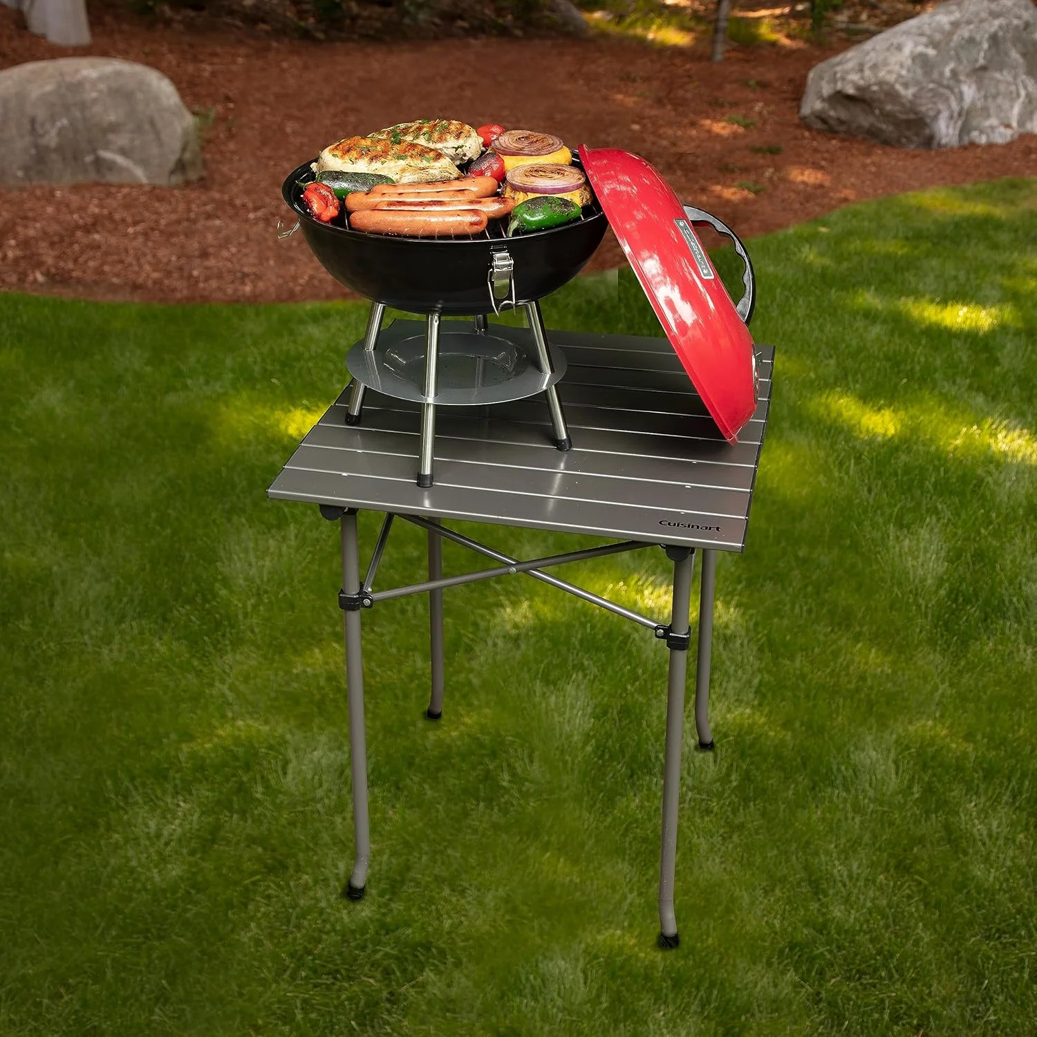 باربیکیو ذغالی قابل حمل Cuisinart CCG190RB، 14 اینچ، 14" x 14" x 15"، 14 اینچ (قرمز) باربیکیو ذغالی قابل حمل Cuisinart CCG190RB، 14 اینچ، 14" x 14" x 15"، 14 اینچ (قرمز)