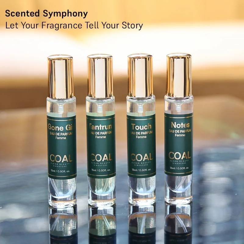 مجموعه عطر زنانه لوکس مسافرتی COAL Clean Beauty، ادو پرفیوم زنانه با رایحه های میوه ای، گلی و چوبی شرقی | مناسب هر حالت روحی | ماندگاری طولانی | هدیه برای زنان | برای او | 15 میلی لیتر x 4 مجموعه عطر زنانه لوکس مسافرتی COAL Clean Beauty، ادو پرفیوم زنانه با رایحه های میوه ای، گلی و چوبی شرقی | مناسب هر حالت روحی | ماندگاری طولانی | هدیه برای زنان | برای او | 15 میلی لیتر x 4