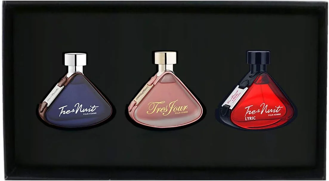 مجموعه ادکلن کلاسیک آرماف، ست عطر 3 تکه مردانه و زنانه، ادو پرفیوم مردانه Tres Nuit Pour Homme EDP 100ml + ادو پرفیوم زنانه Tres Jour Pour Femme EDP 100ml + ادو پرفیوم مردانه Tres Lyric Pour Homme EDP 100ml، عطرهای مردانه و زنانه مجموعه ادکلن کلاسیک آرماف، ست عطر 3 تکه مردانه و زنانه، ادو پرفیوم مردانه Tres Nuit Pour Homme EDP 100ml + ادو پرفیوم زنانه Tres Jour Pour Femme EDP 100ml + ادو پرفیوم مردانه Tres Lyric Pour Homme EDP 100ml، عطرهای مردانه و زنانه