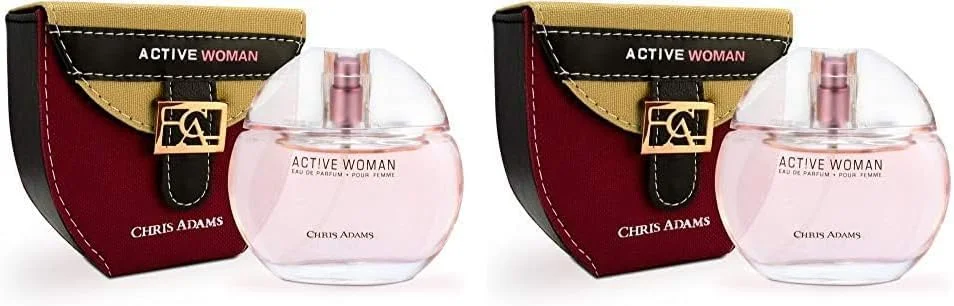 عطر زنانه اکتیو وومن پور فم از کریس آدامز، ادو پرفیوم زنانه، 80 میلی لیتر (بسته 2 عددی)