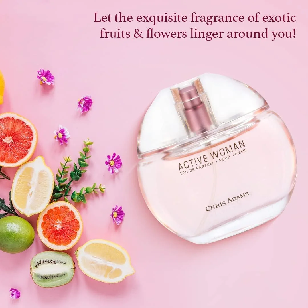 عطر زنانه اکتیو وومن پور فم از کریس آدامز، ادو پرفیوم زنانه، 80 میلی لیتر (بسته 2 عددی)