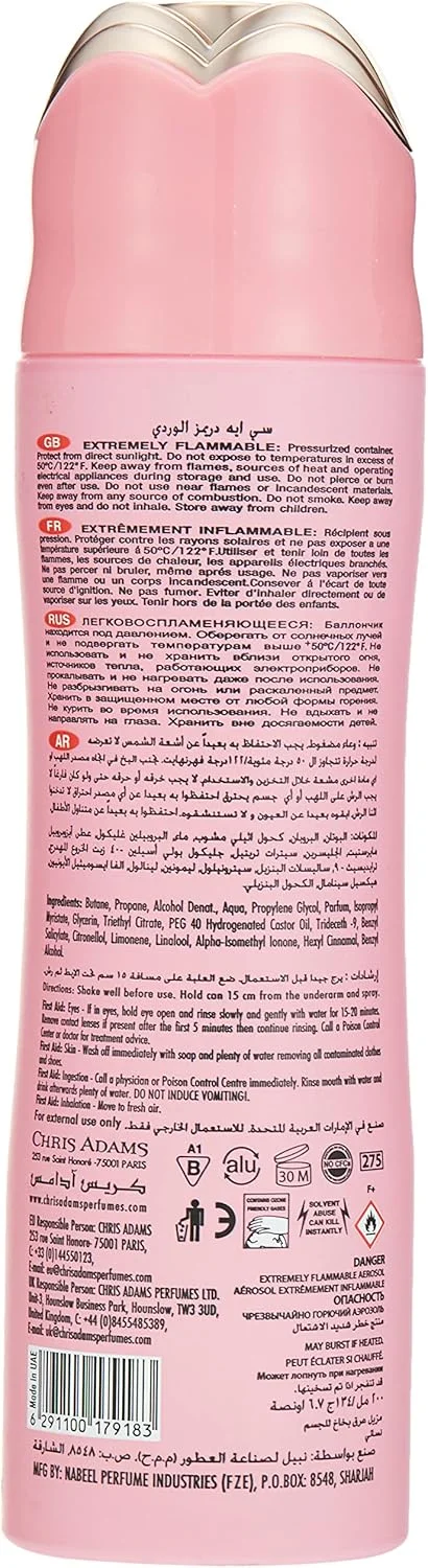 دئودورانت زنانه کریس آدامز مدل Dreamz Pour Femme Pink، 200 میلی لیتر دئودورانت زنانه کریس آدامز مدل Dreamz Pour Femme Pink، 200 میلی لیتر