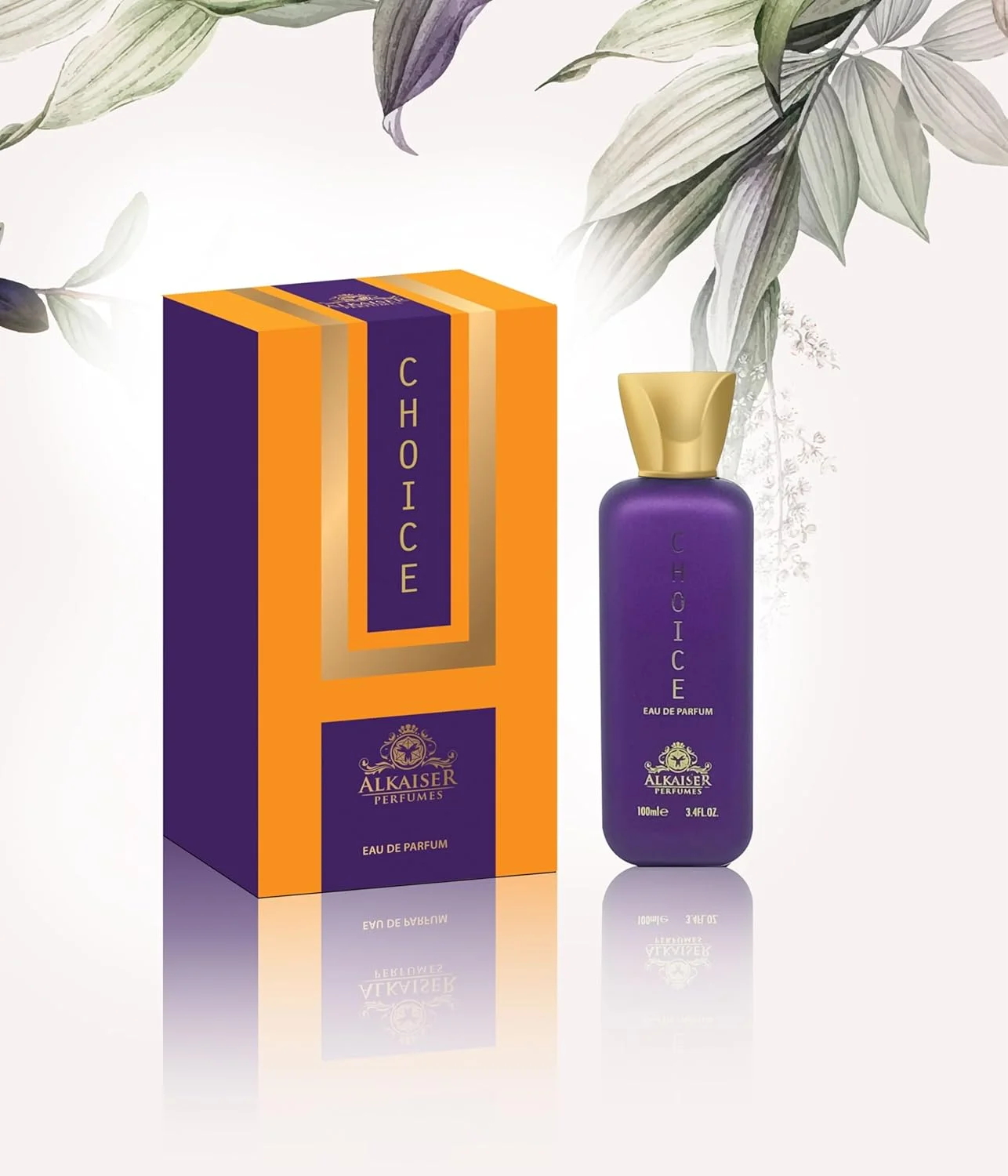 ادو پرفیوم زنانه CHOICE حجم 100 میلی لیتر - ALKAISER PERFUMES - رایحه ای ظریف گلی-شرقی با مرکبات تازه، رز ملایم و پایه کهربایی-مشکی گرم - رایحه ممتاز و ماندگار اماراتی